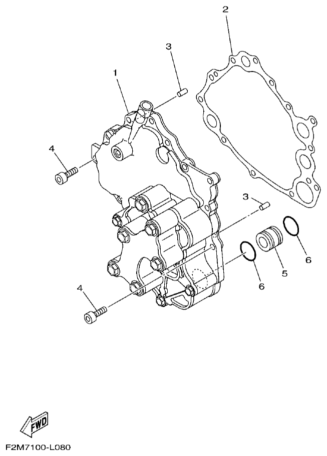 Yamaha VX18002019F4E7(F6G OIL PUMP parts diagram